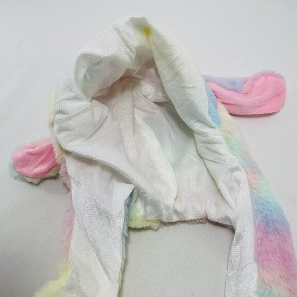 Bunny Rabbit Hat Ear Plush Toy Moving Easter Costume Colorful Rainbow Long Leg - Picture 8 of 10